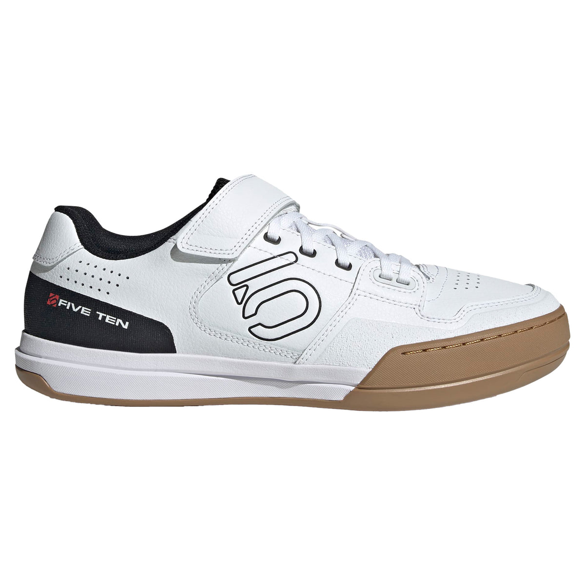 Five Ten Hellcat Clip-In Shoes - US 4 - Footwear White/Core Black/Red - Image 1