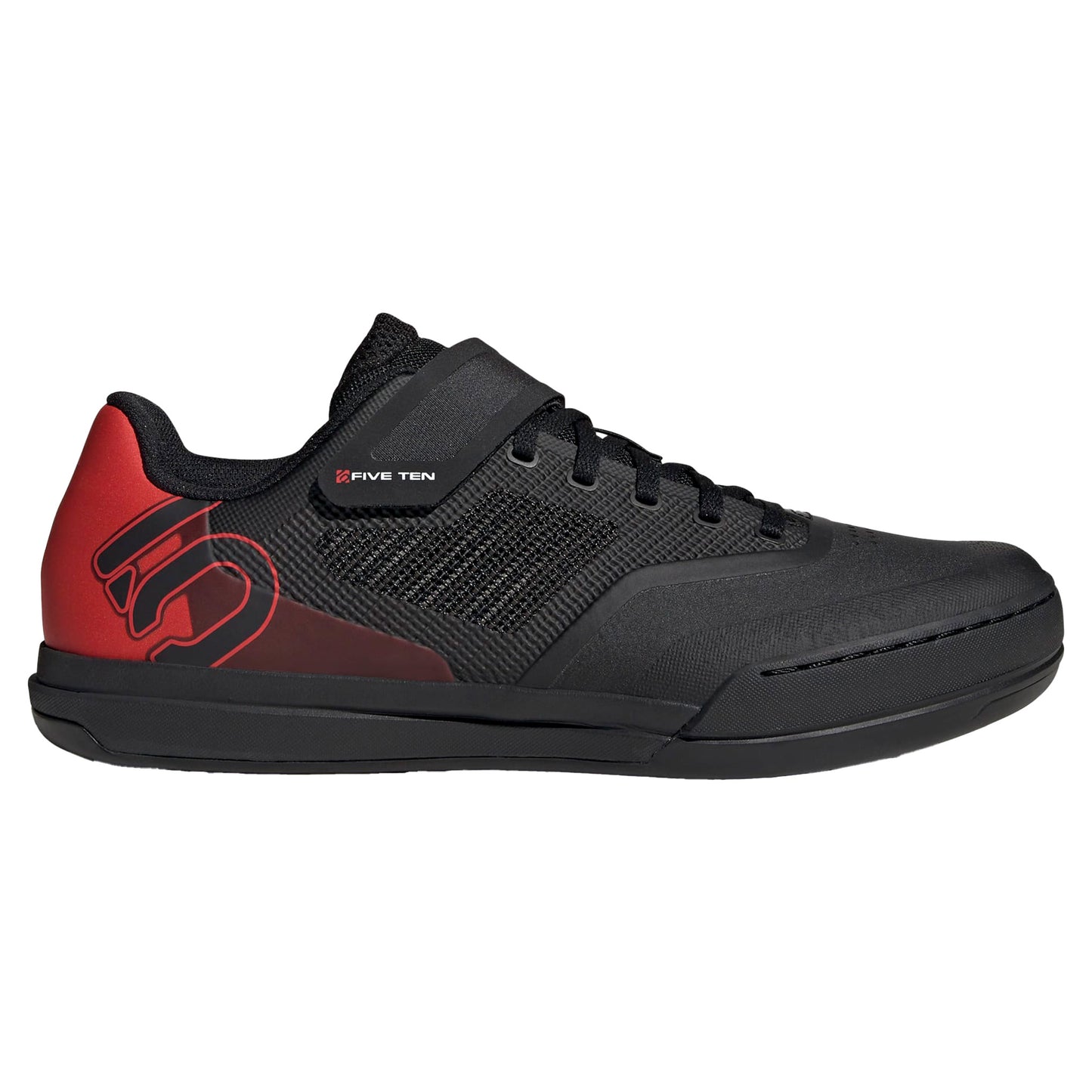 Five Ten Hellcat Pro Clip-In Shoes - US 8 - Core Black/Core Black/Red - Image 1