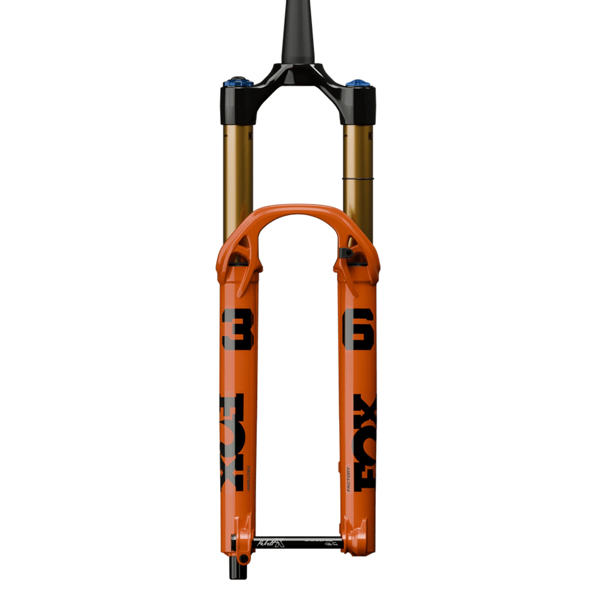 Fox 36 Factory Fork - 29 Inch - 1 1/8th - 1.5 Inch Tapered - 15x110mm Boost - 160mm Travel - 44mm - Grip X HSC LSC LSR - Kabolt X 110 - Shiny Orange - Image 1