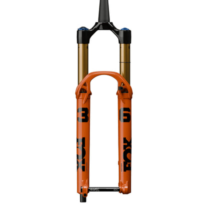 Fox 36 Factory Fork - 29 Inch - 1 1/8th - 1.5 Inch Tapered - 15x110mm Boost - 160mm Travel - 44mm - Grip X HSC LSC LSR - Kabolt X 110 - Shiny Orange - Image 1