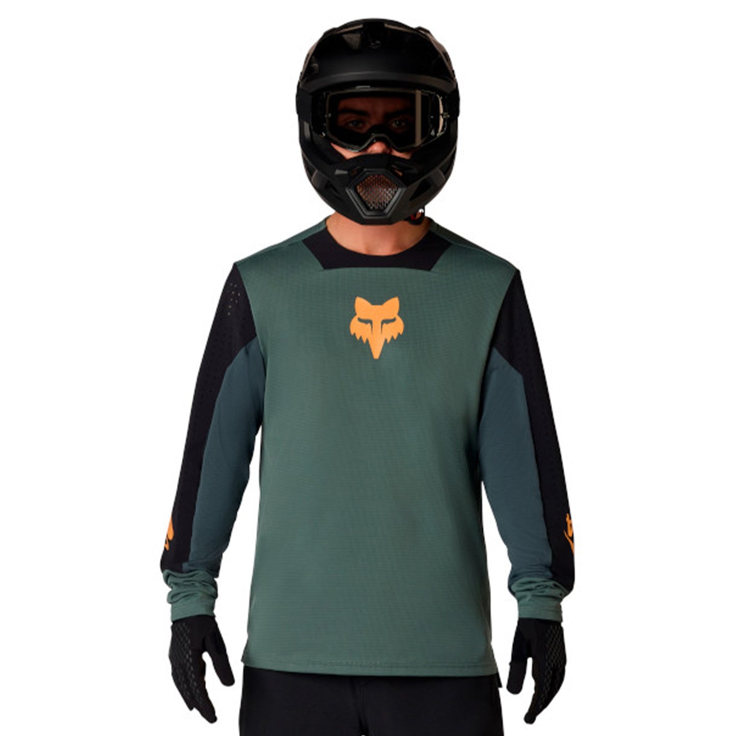 Fox Defend Creation Long Sleeve Jersey - L - Sage - Image 1