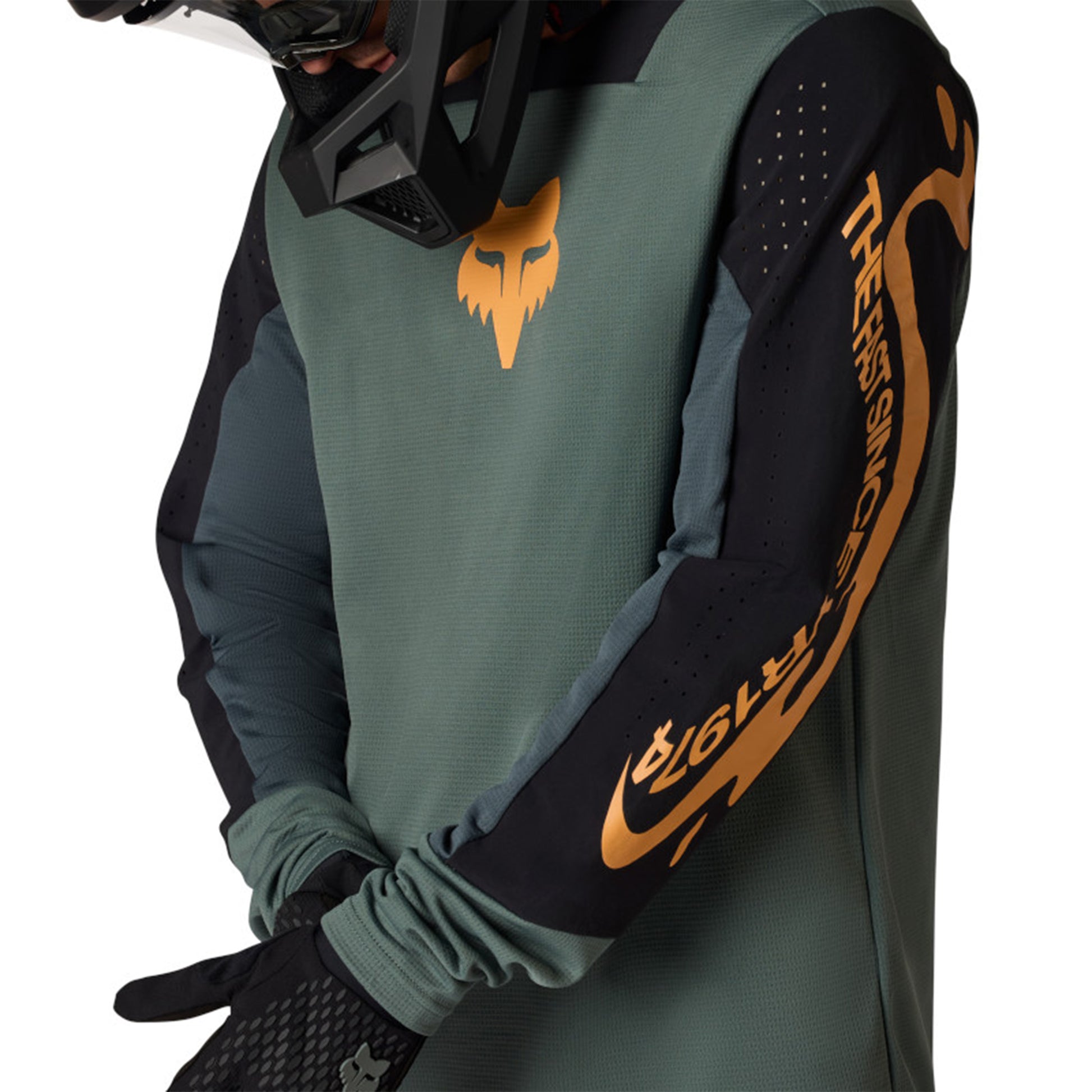 Fox Defend Creation Long Sleeve Jersey - L - Sage - Image 3