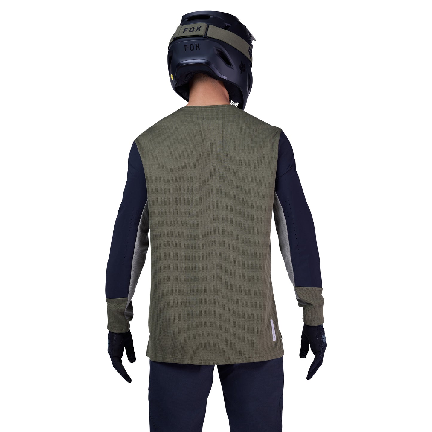 FOX Defend Long Sleeve Jersey - L - Olive Green - Image 4