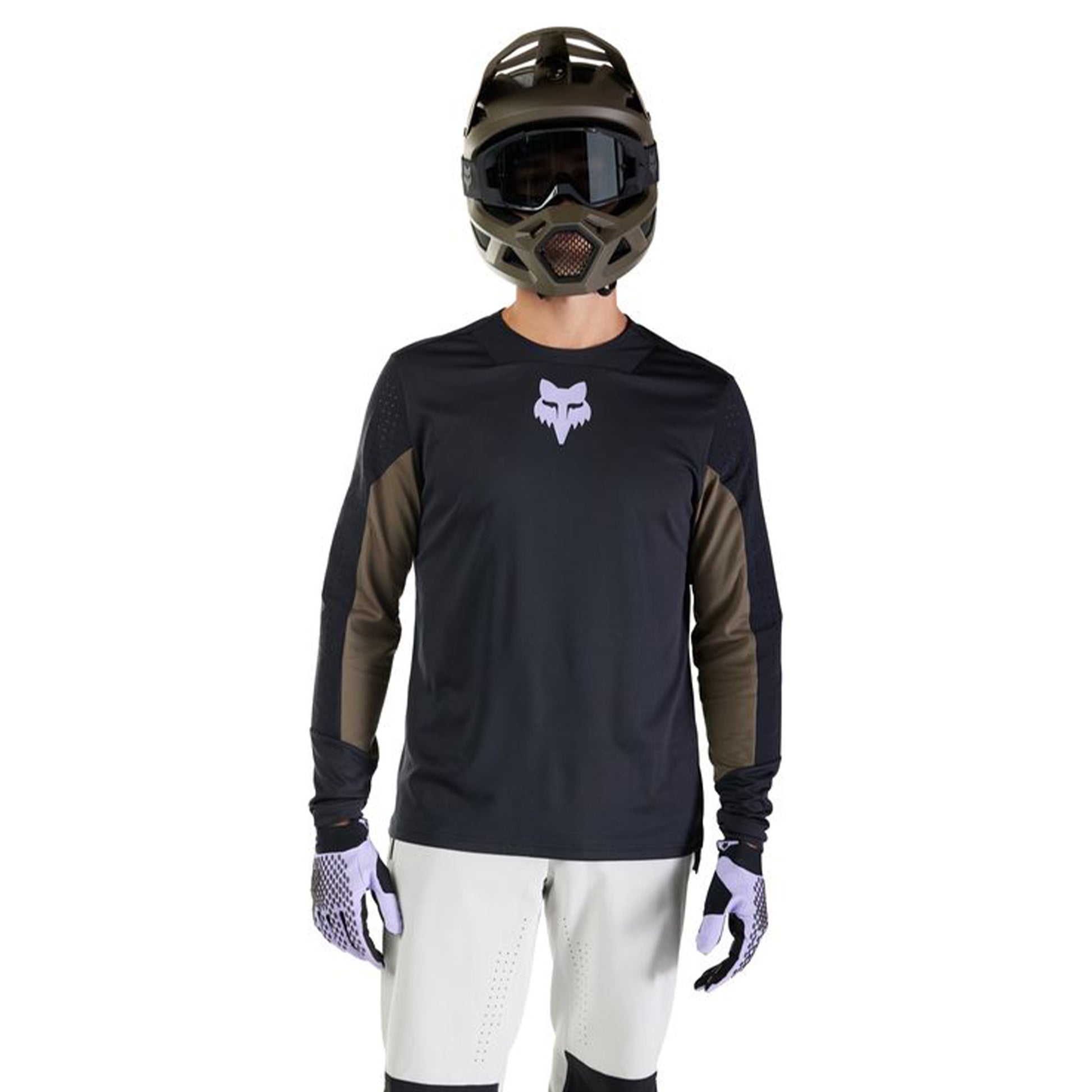FOX Defend Long Sleeve Jersey - L - Park Black - Image 3