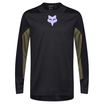 FOX Defend Long Sleeve Jersey - M - Park Black - Image 1