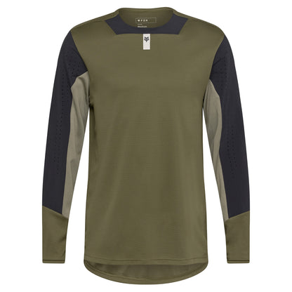 FOX Defend Long Sleeve Jersey - XL - Olive Green - Image 1
