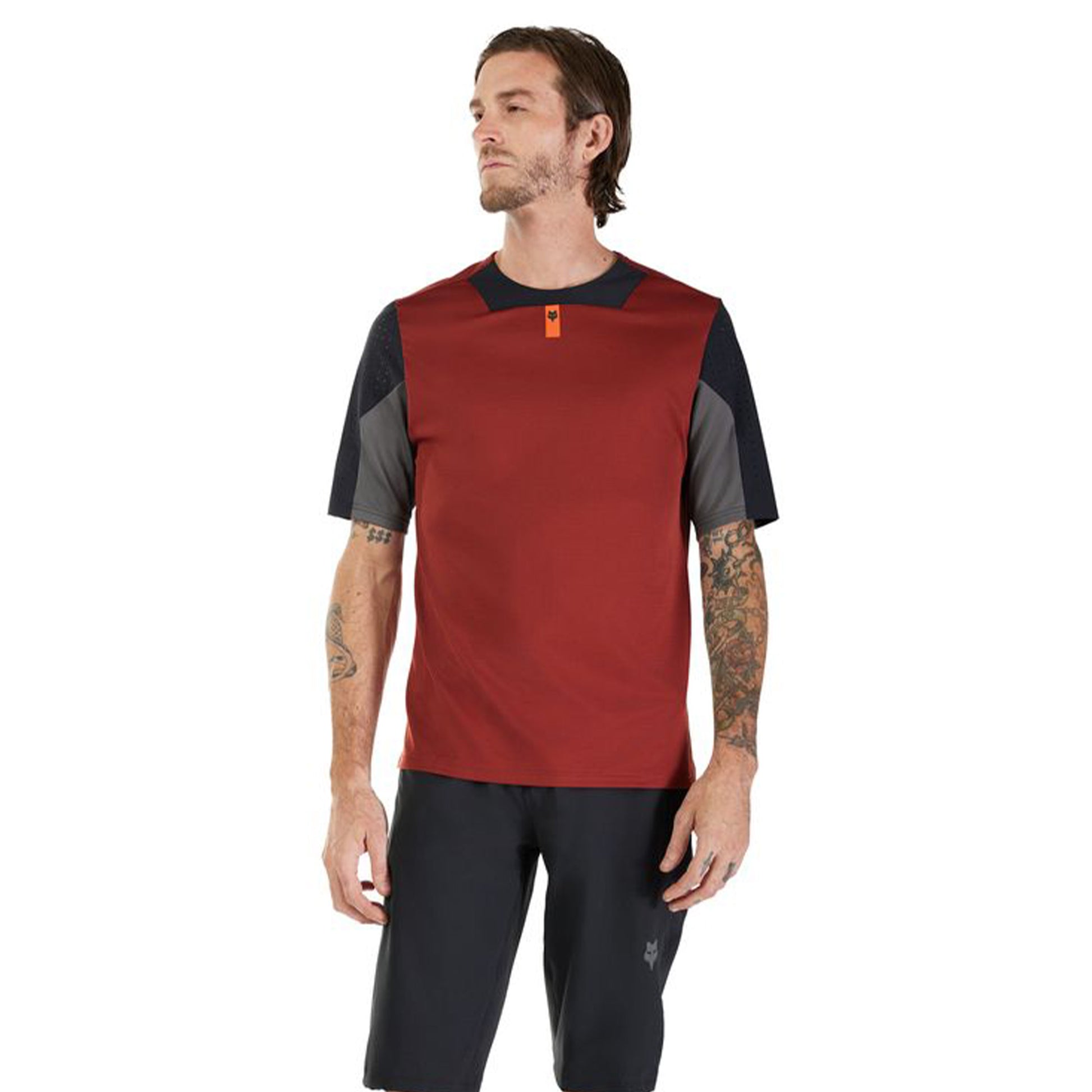 Fox Defend Short Sleeve Jersey - L - Rust - Image 3