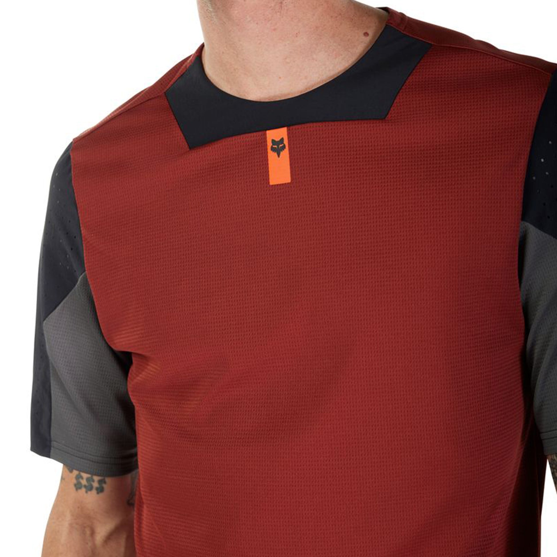 Fox Defend Short Sleeve Jersey - M - Rust - Image 5