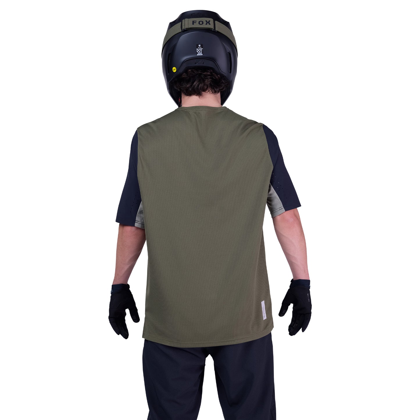 FOX Defend Short Sleeve Jersey - S - Olive Green - Image 4