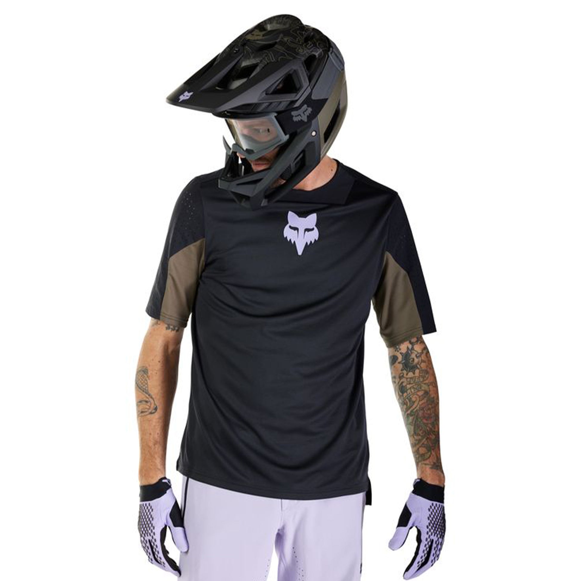 FOX Defend Short Sleeve Jersey - S - Park Black - Image 4