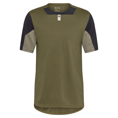 FOX Defend Short Sleeve Jersey - XL - Olive Green - Image 1