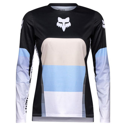FOX Defend Women's Long Sleeve Jersey - M - Grid Black - Image 1