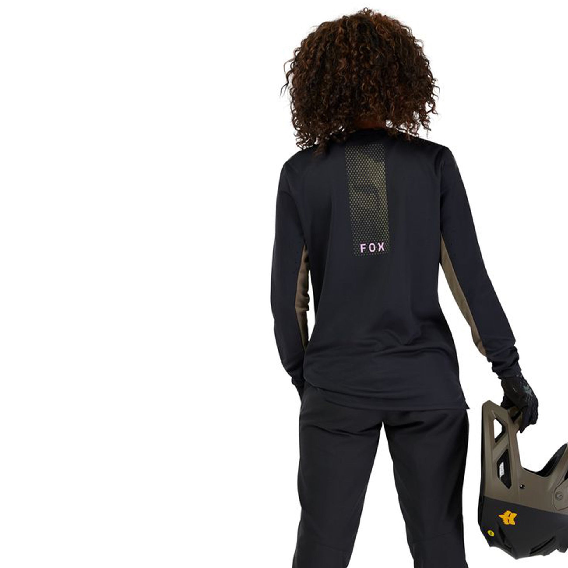 FOX Defend Women's Long Sleeve Jersey - M - Park Black - Image 4