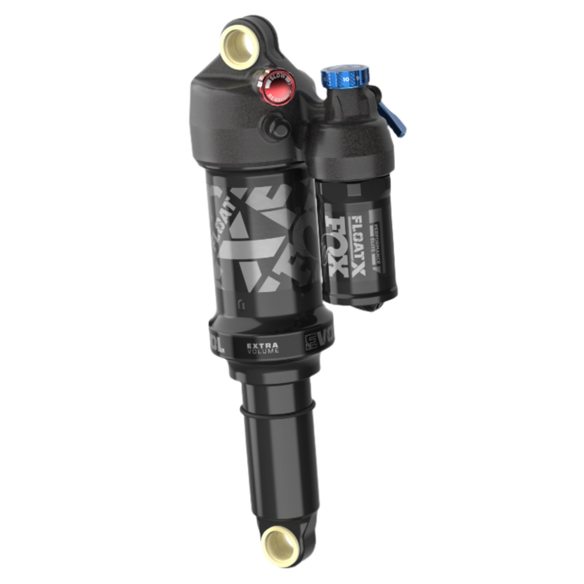Fox Factory Float X Shock - Dual Open-Eye Mount - 210x55mm (Metric) - P-Se A 0.4ci Spacer - 2-Position Adjust - Image 1