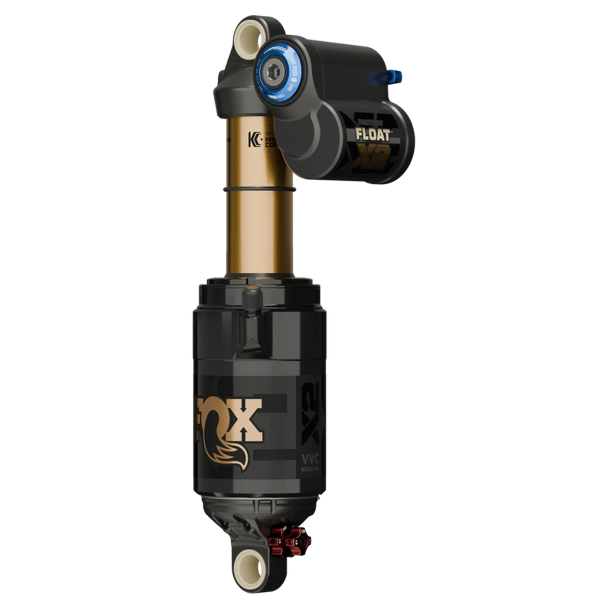 Fox Factory Float X2 Shock - Dual Open-Eye Mount - 210x55mm (Metric) - F-S K 4cc Spacer - 2-Position Adjust - Image 1