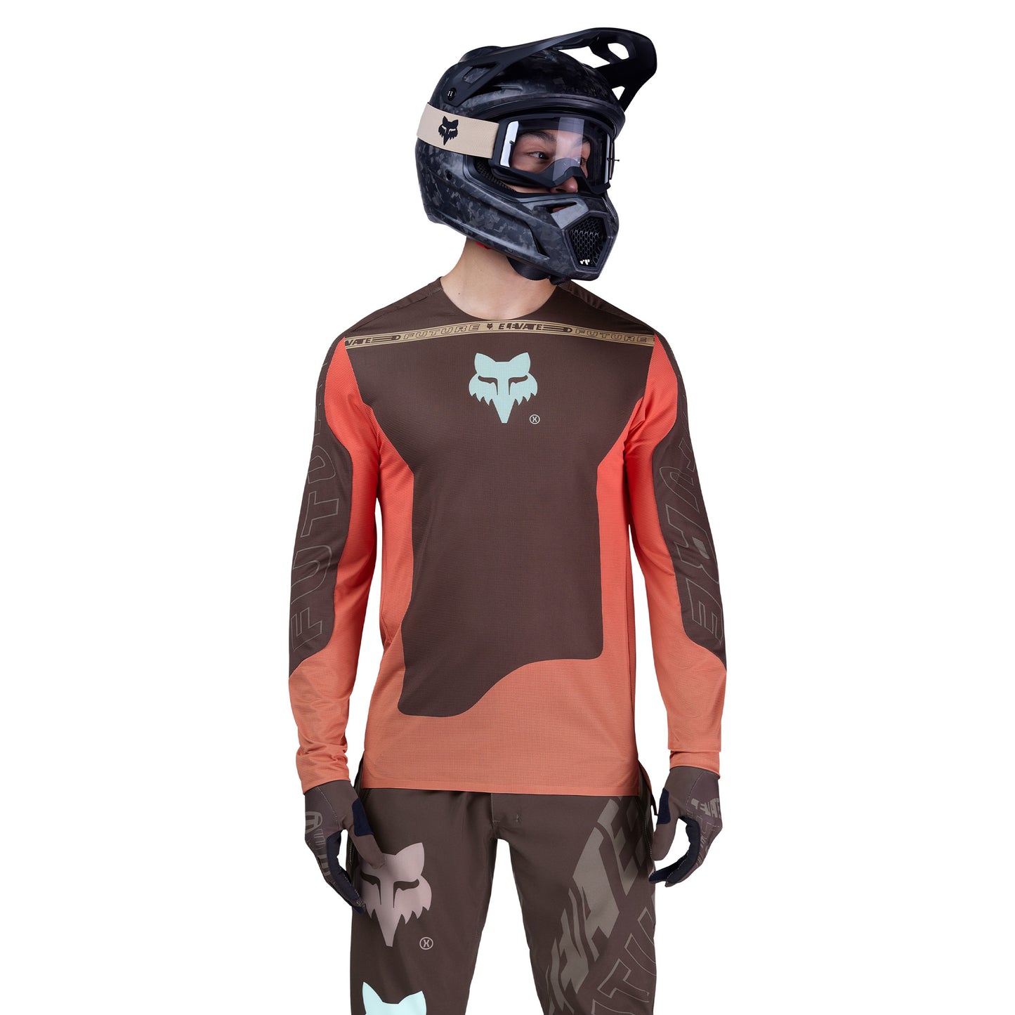 FOX Flexair Long Sleeve Elevated Jersey - S - Cocoa - Image 3