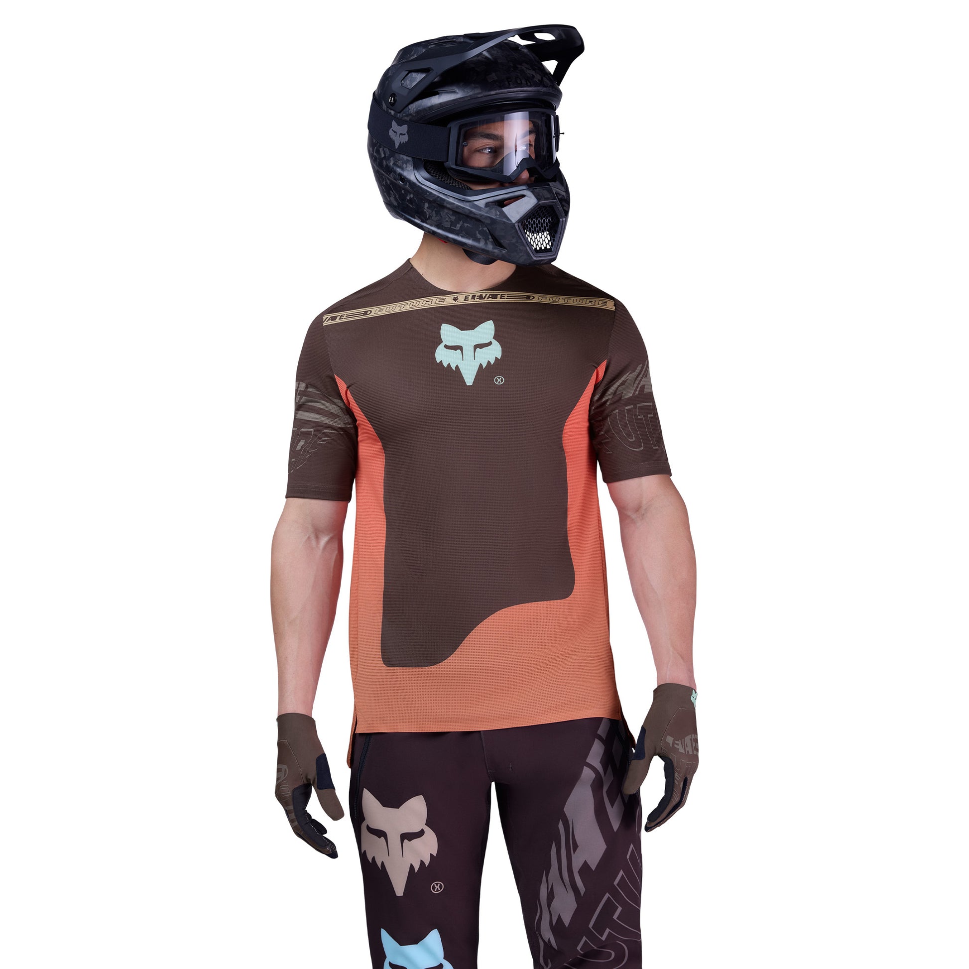 FOX Flexair Short Sleeve Elevated Jersey - XL - Cocoa - Image 3