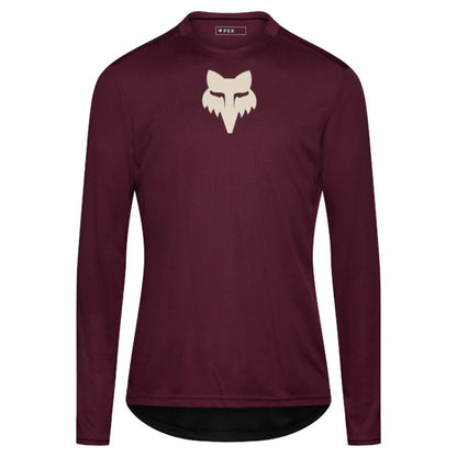 Fox Head Ranger Long Sleeve Jersey - S - Dark Maroon - Image 1