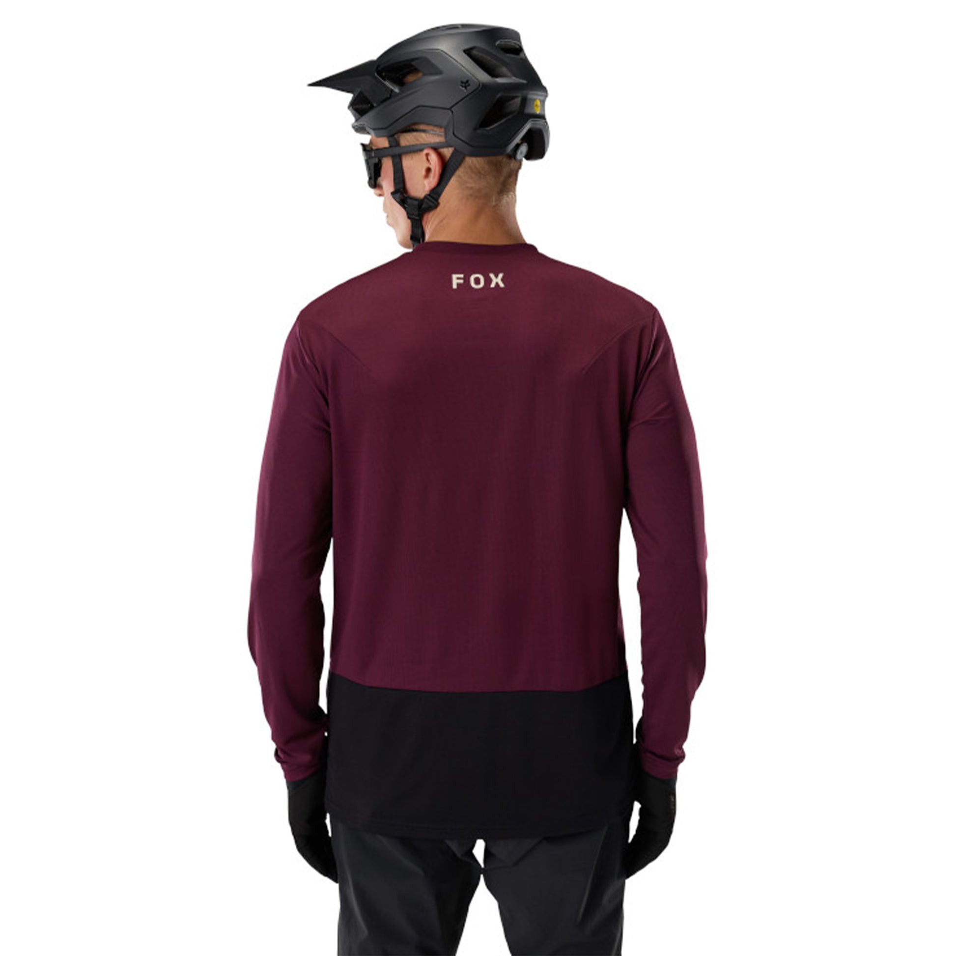 Fox Head Ranger Long Sleeve Jersey - S - Dark Maroon - Image 4