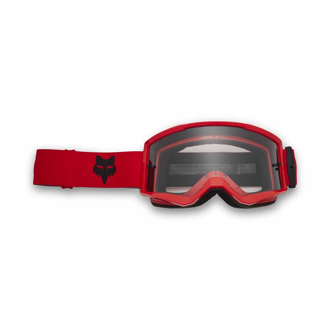 Fox Main Core Goggles - One Size Fits Most - Flo Red - Clear Lens - Image 1