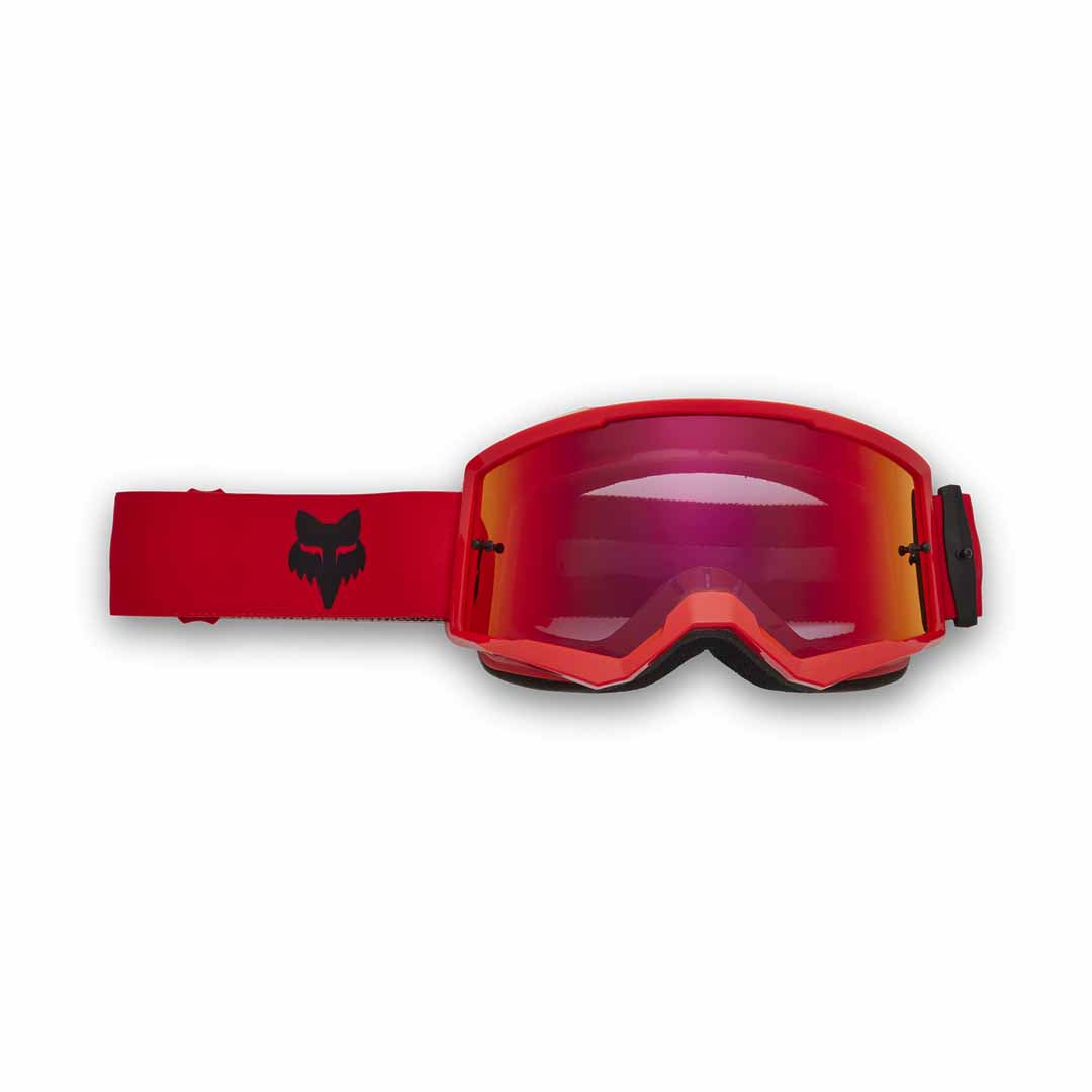 Fox Main Core Goggles - One Size Fits Most - Flo Red - Spark Mirror Lens Lens - Image 1