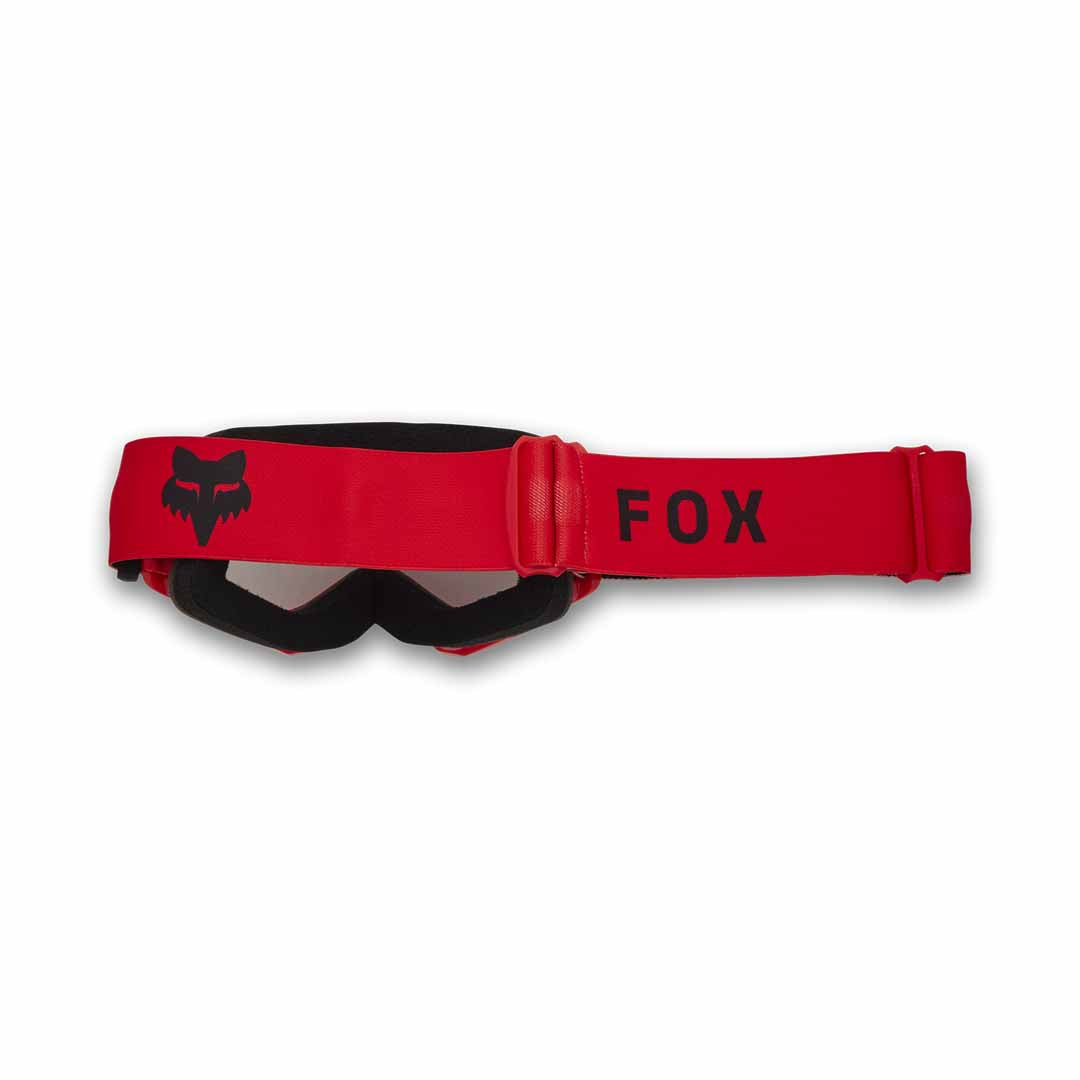 Fox Main Core Youth Goggles - One Size Fits Most - Flo Red - Clear Lens - Image 2