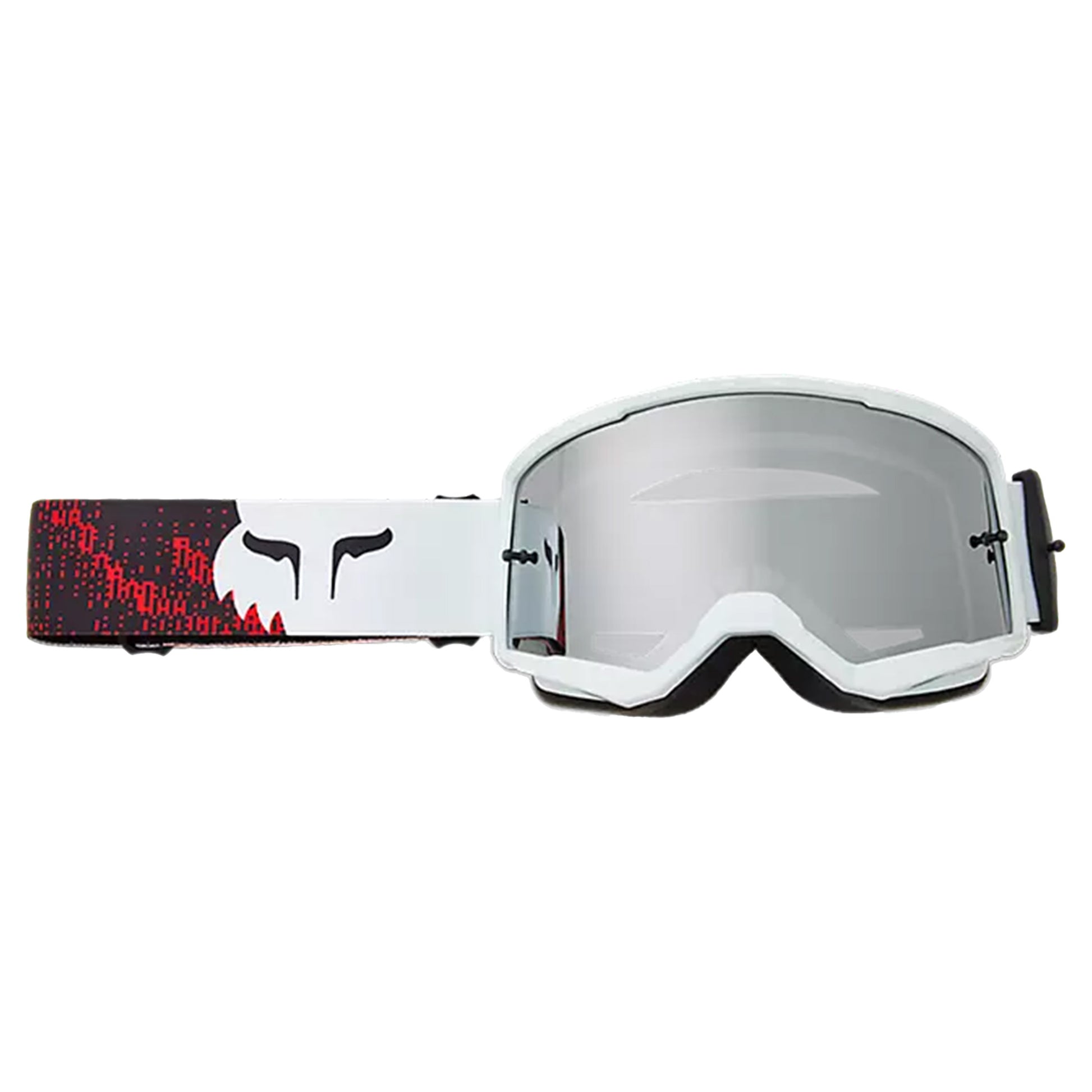 FOX Main Kairos Spark Goggles - One Size Fits Most - White / Flo Red - Spark Mirror Lens - Image 1