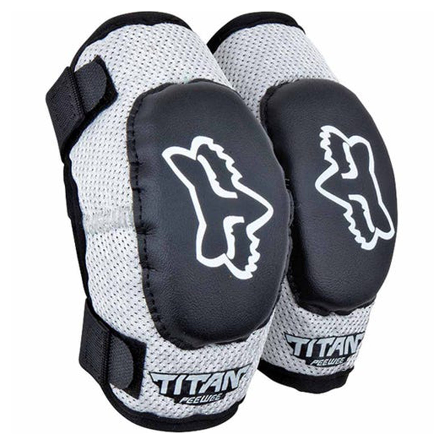 Fox Peewee Titan Elbow Guard - M/L - Black / Silver - Image 1