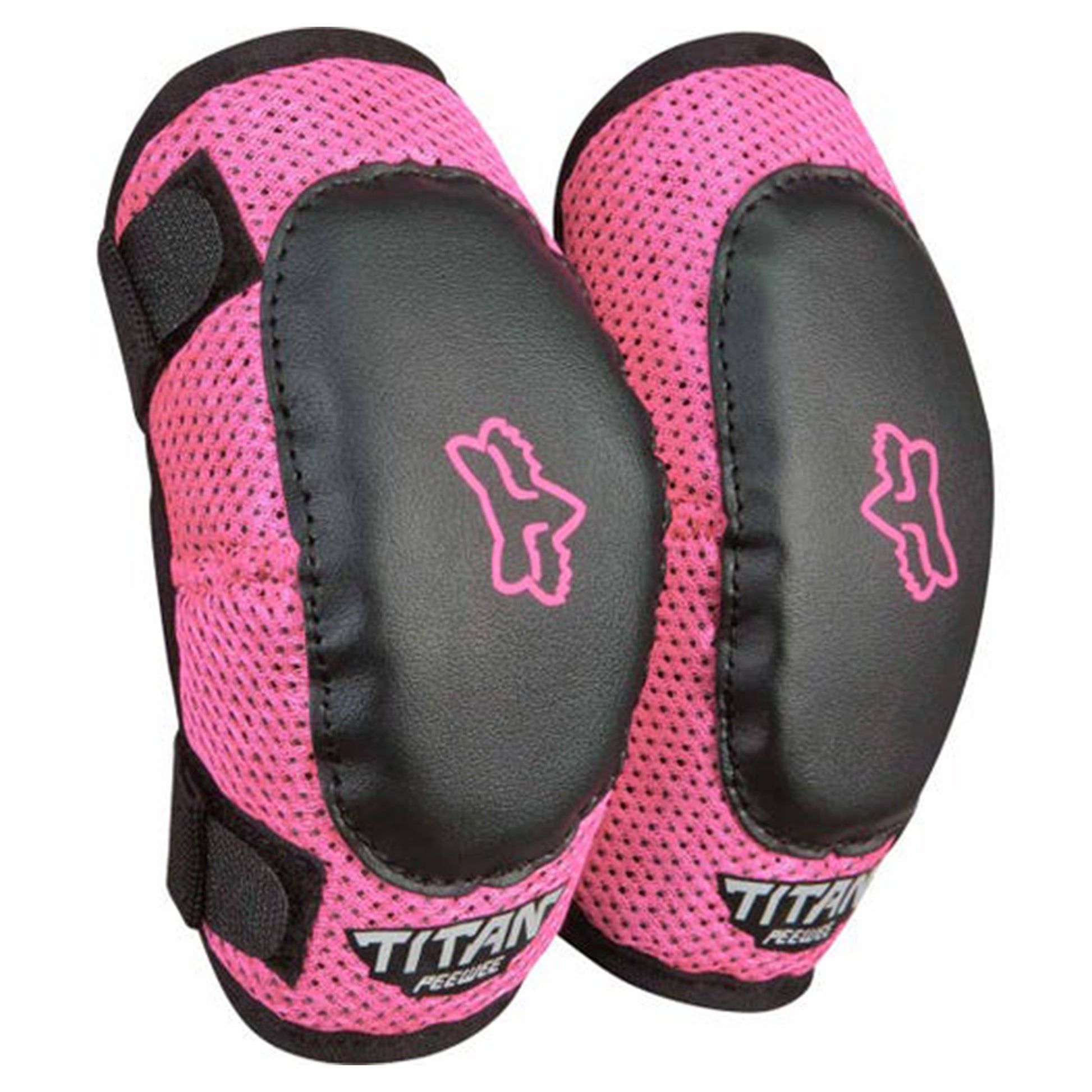 Fox Peewee Titan Elbow Guard - S/M - Black / Pink - Image 1