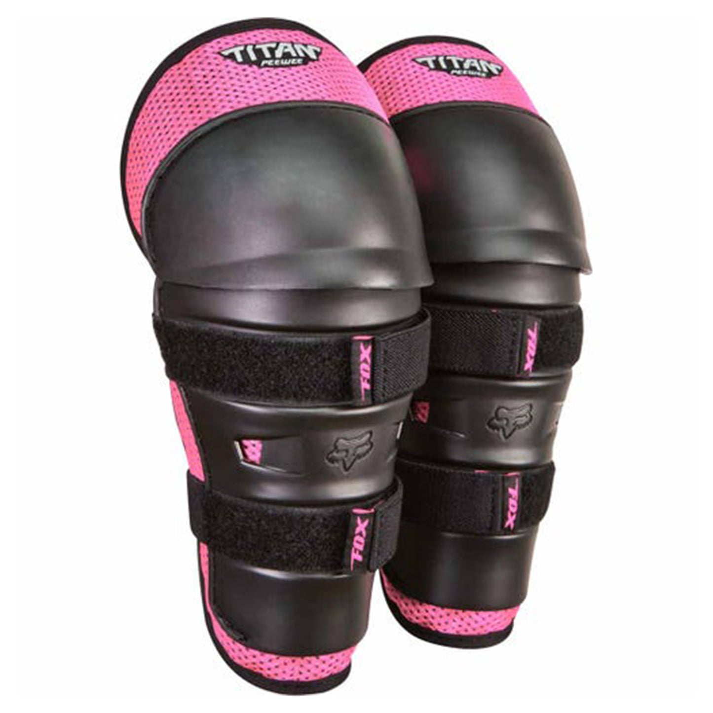 Fox Peewee Titan Knee Shin Guard - One Size - Black / Pink - Image 1