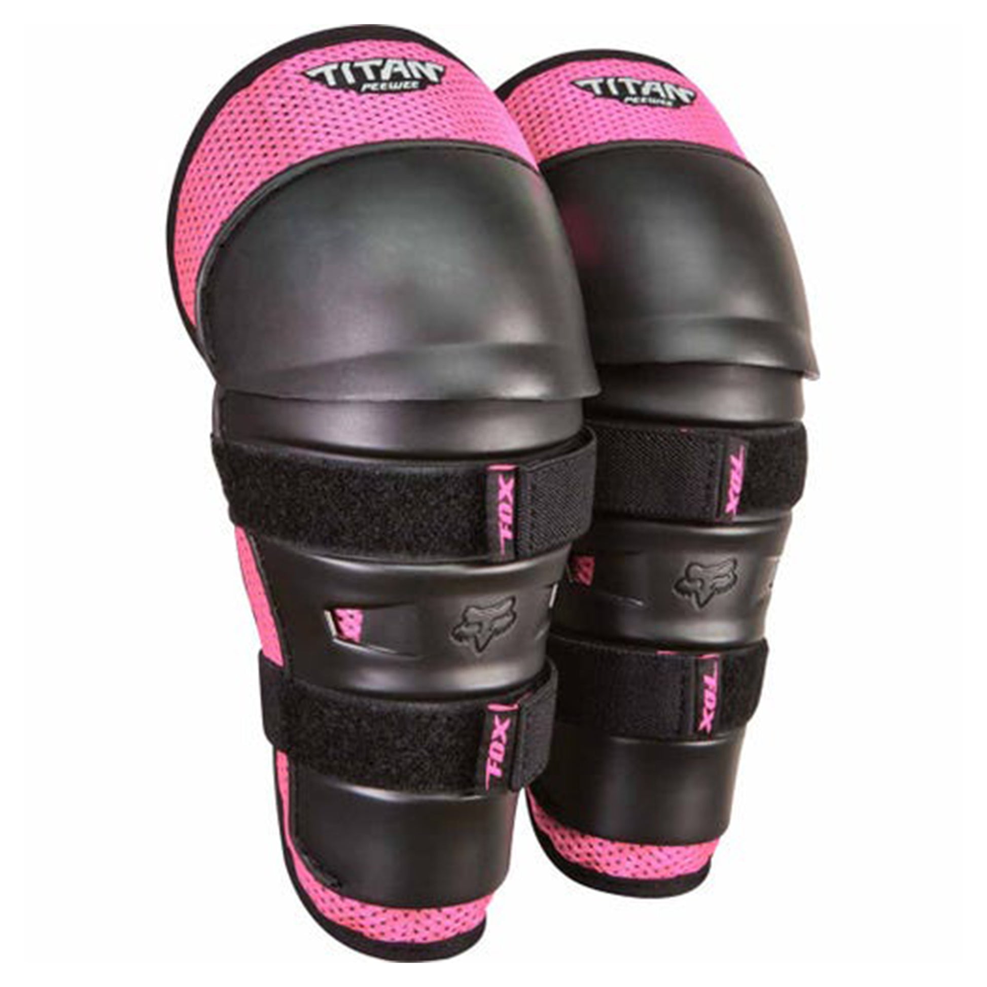 Fox Peewee Titan Knee Shin Guard - One Size - Black / Pink - Image 1