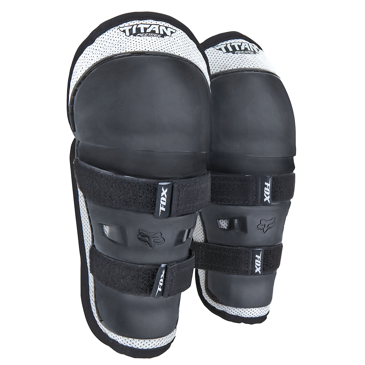 Fox Peewee Titan Knee Shin Guard - One Size - Black / Silver - Image 1