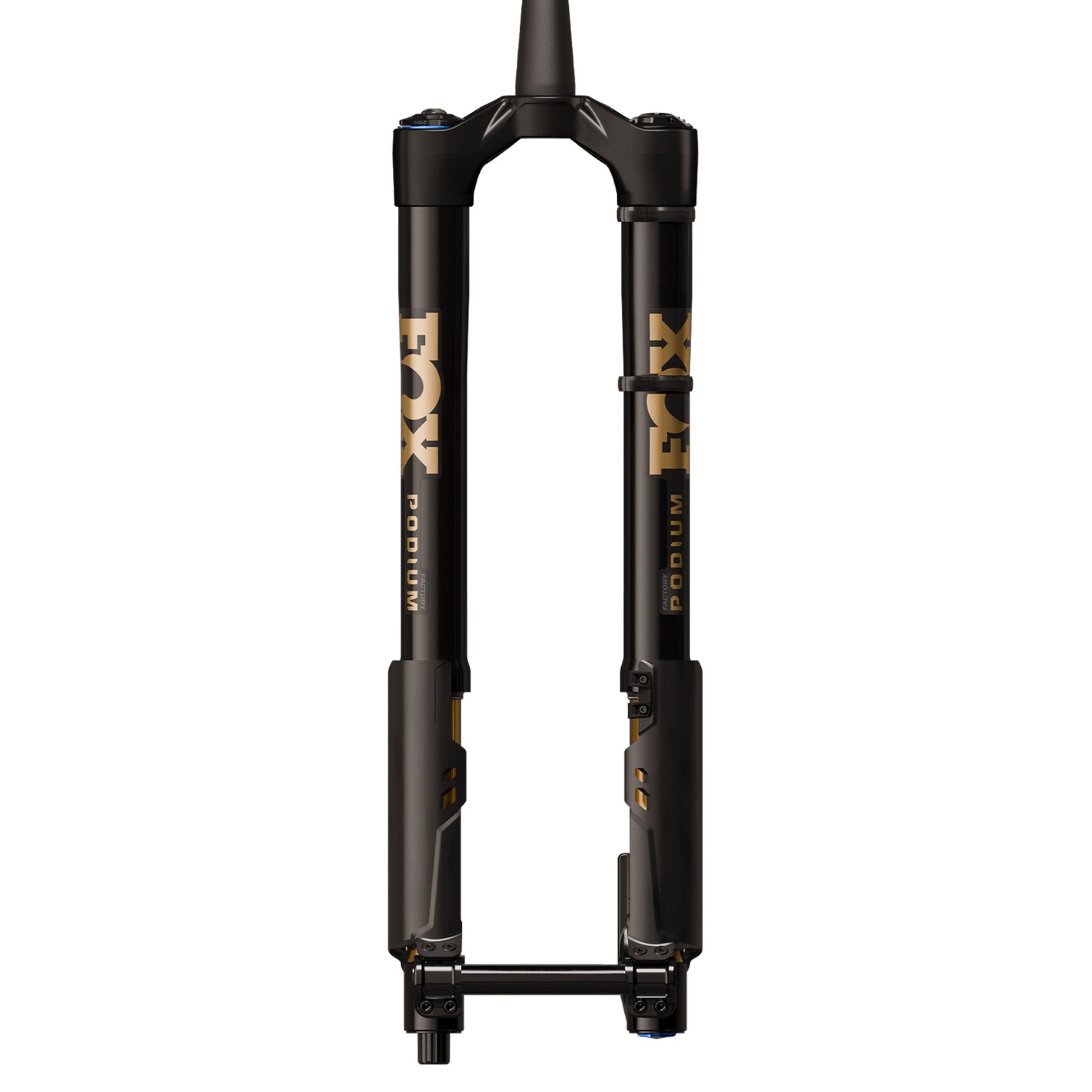 FOX Podium Factory Fork - 29 Inch - 1 1/8th - 1.5 Inch Tapered - 20x110mm - 160mm - 44mm  - Grip X2 58HT - Black - Image 1