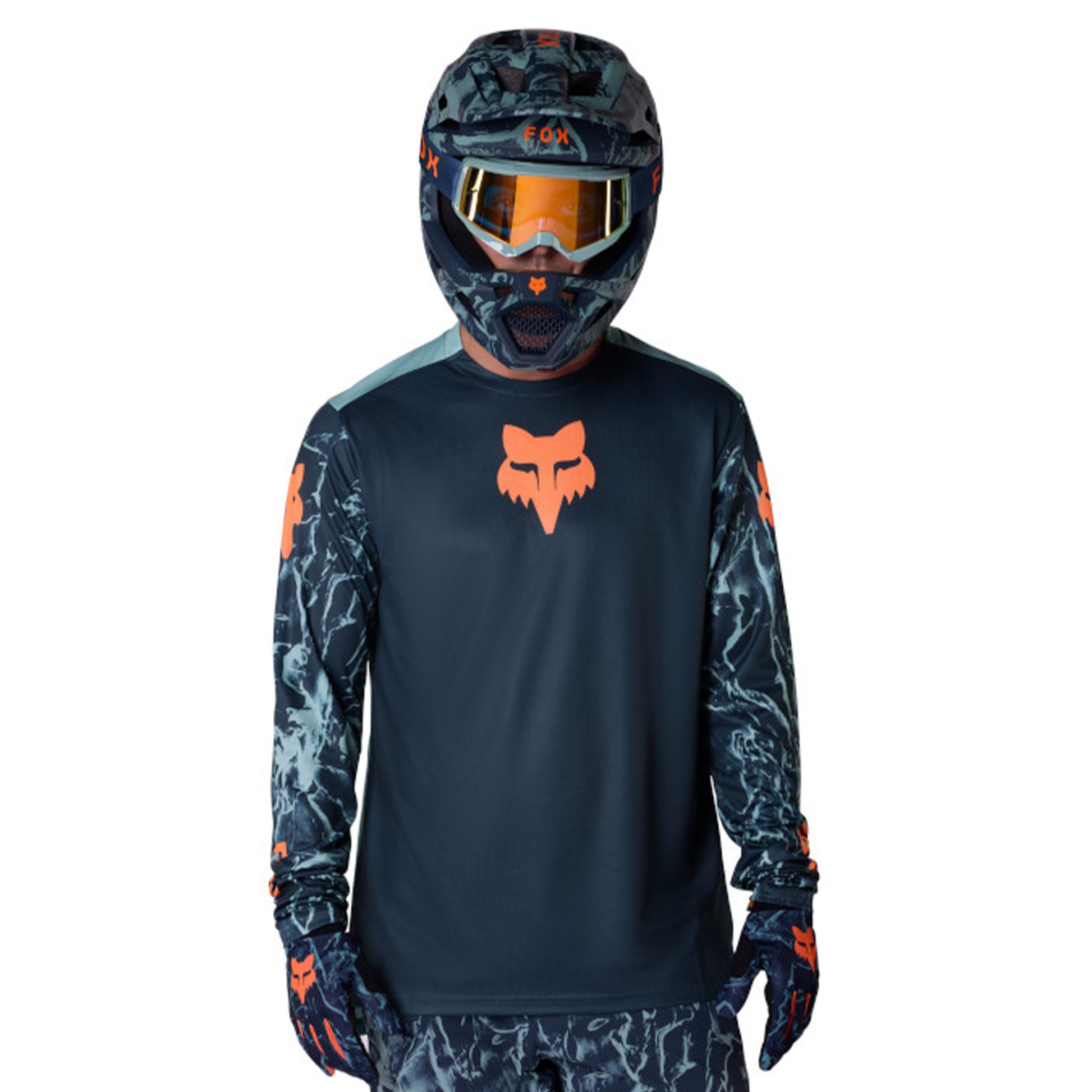 Fox Ranger Image Feel Long Sleeve Jersey - L - Arctic Blue - Image 3