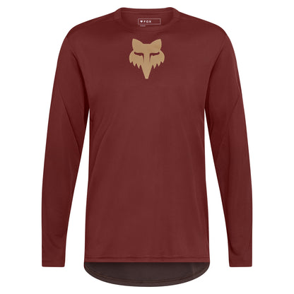 Fox Ranger Long Sleeve Jersey Fox Head - M - Rust - Image 1