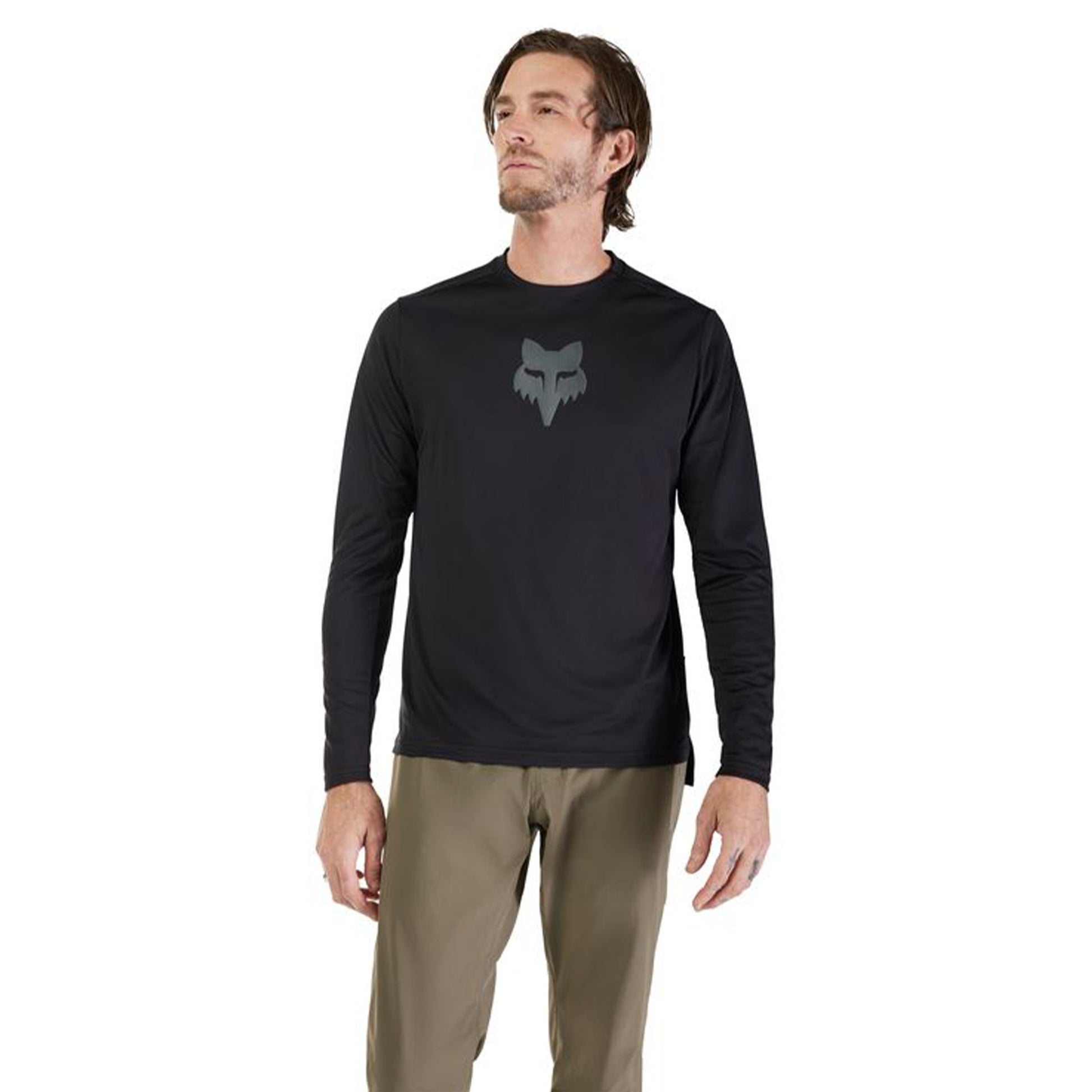 FOX Ranger Long Sleeve Jersey - L - FOX Head Black - Image 3