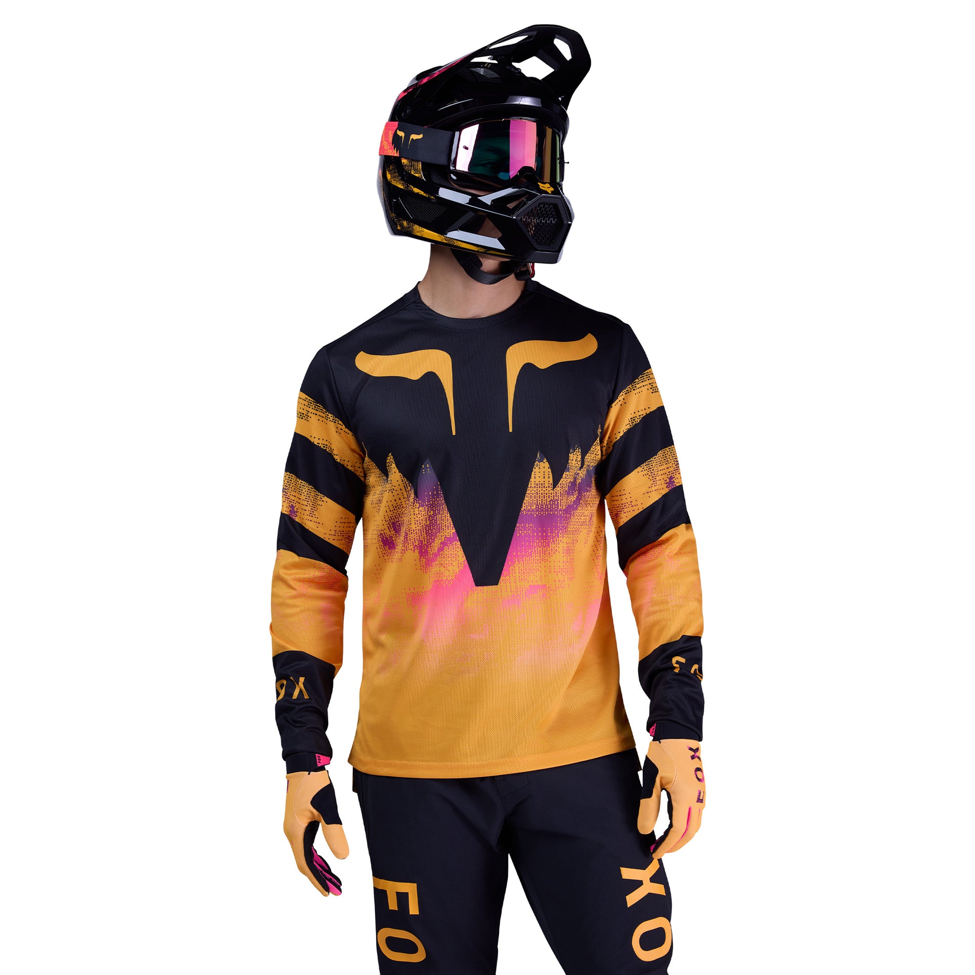 FOX Ranger Long Sleeve Kairos Jersey - L - Tangerine - Image 3