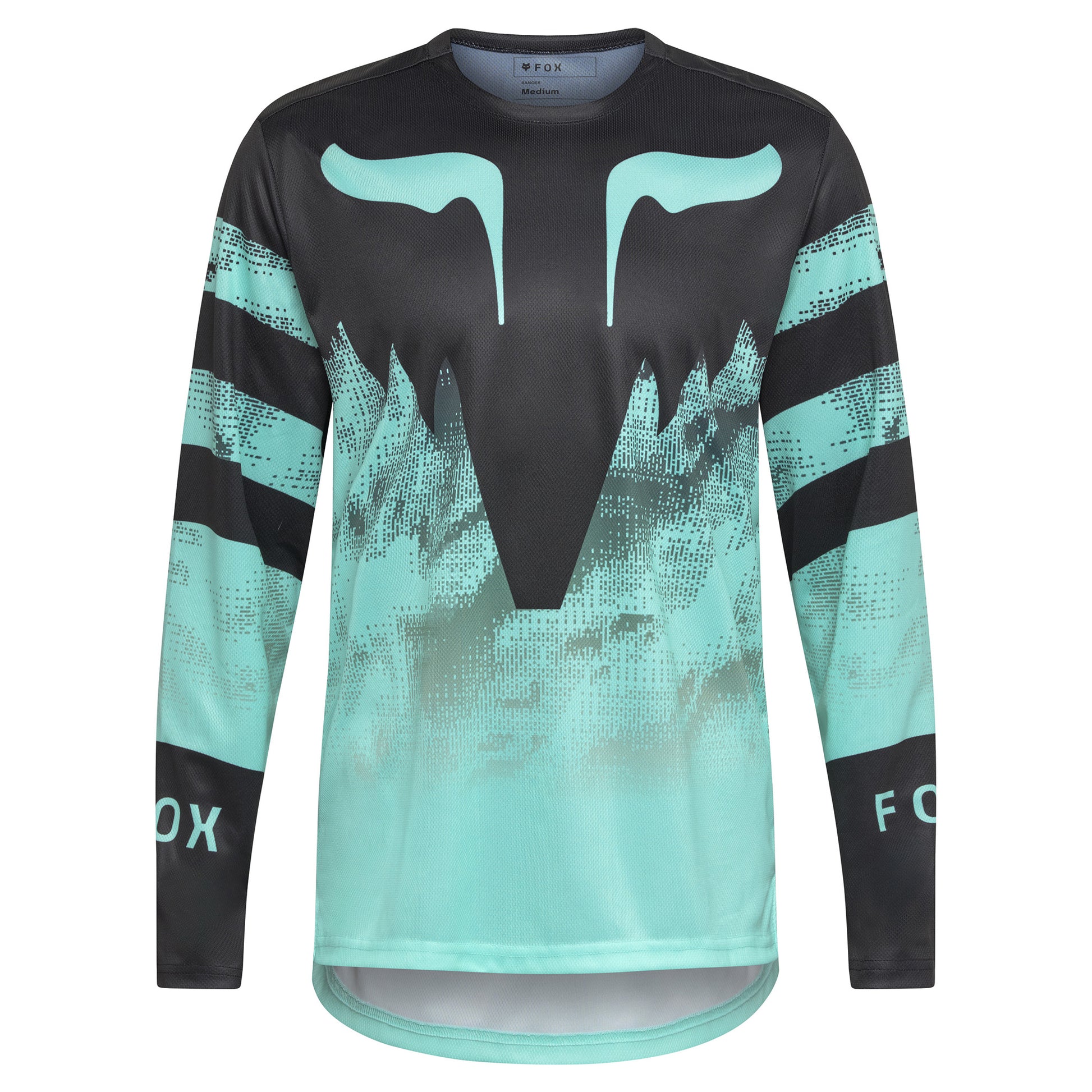 FOX Ranger Long Sleeve Kairos Jersey - L - Turquoise - Image 1