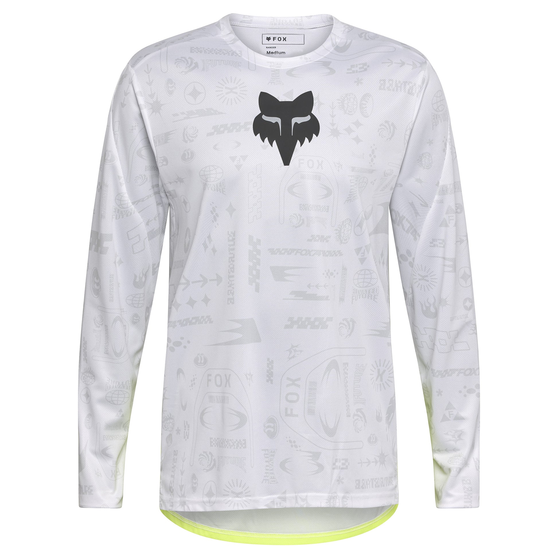 FOX Ranger Long Sleeve Lunar Se Jersey - M - White - Image 1