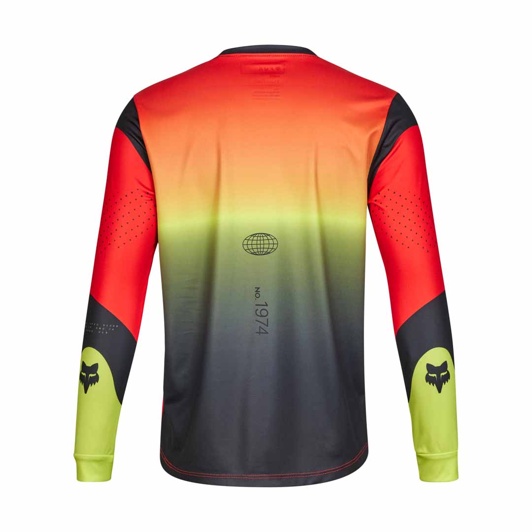 Fox Ranger Revise Youth Long Sleeve Jersey - Youth L - Red - Yellow - Image 2