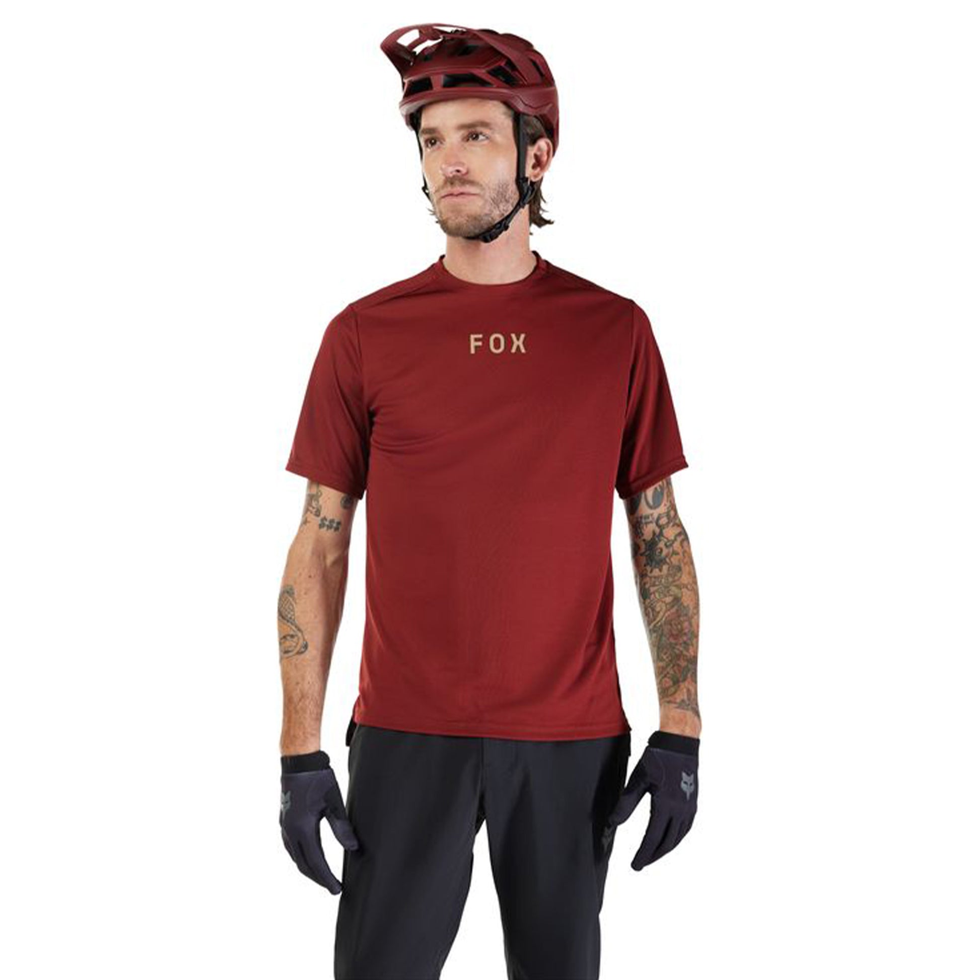 FOX Ranger Short Sleeve Jersey - M - Wordmark Rust - Image 3