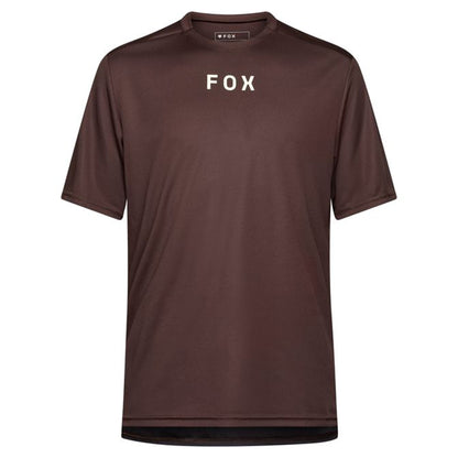 FOX Ranger Short Sleeve Jersey - S - Wordmark Cocoa - Image 1