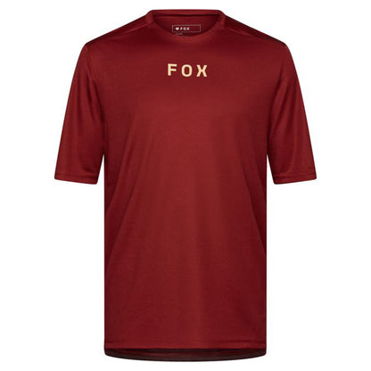 FOX Ranger Short Sleeve Jersey - S - Wordmark Rust - Image 1