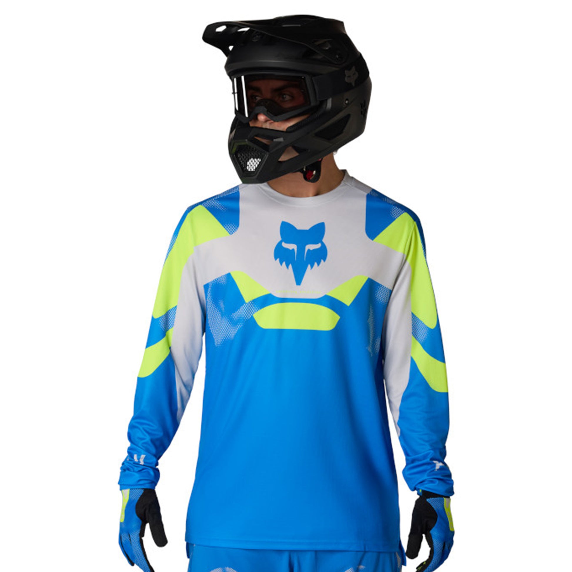 Fox Ranger Tactile Long Sleeve Jersey - L - Blue Jewel - Image 3