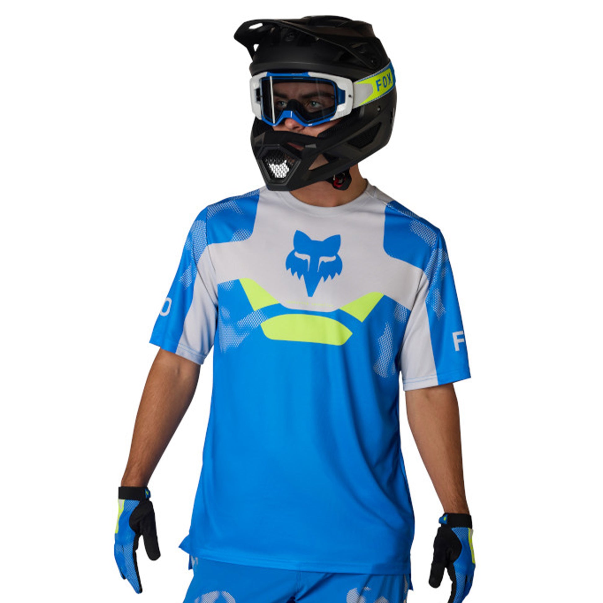 Fox Ranger Tactile Short Sleeve Jersey - 2XL - Blue Jewel - Image 3