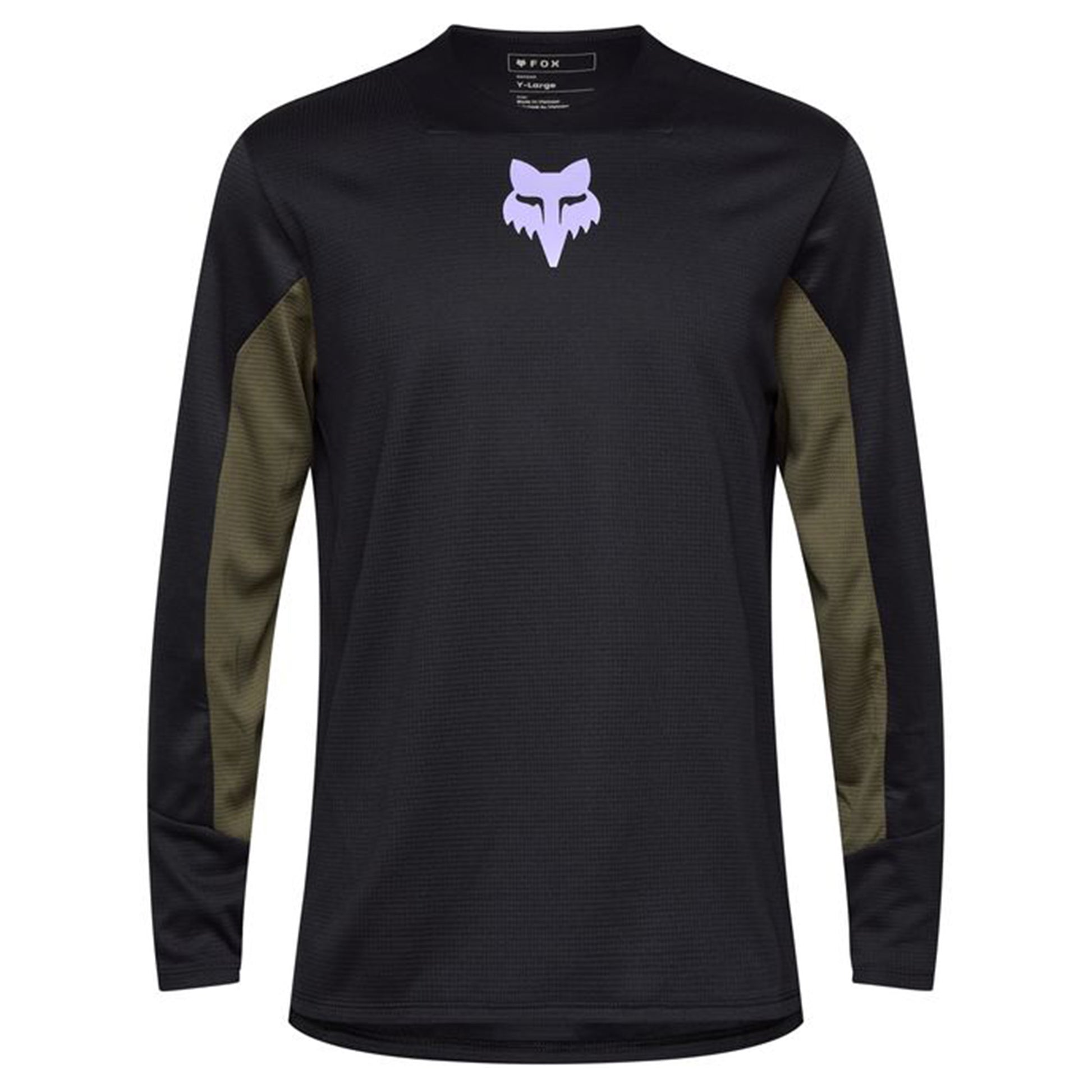 Fox Ranger Youth Defend Long Sleeve Jersey - M - Park Black - Image 1