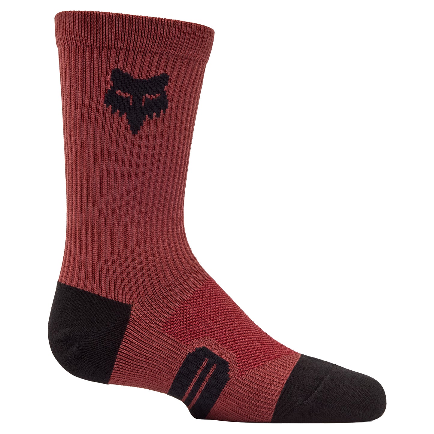 FOX Youth 6 Inch Ranger Crew Socks - L - Rust - Image 1