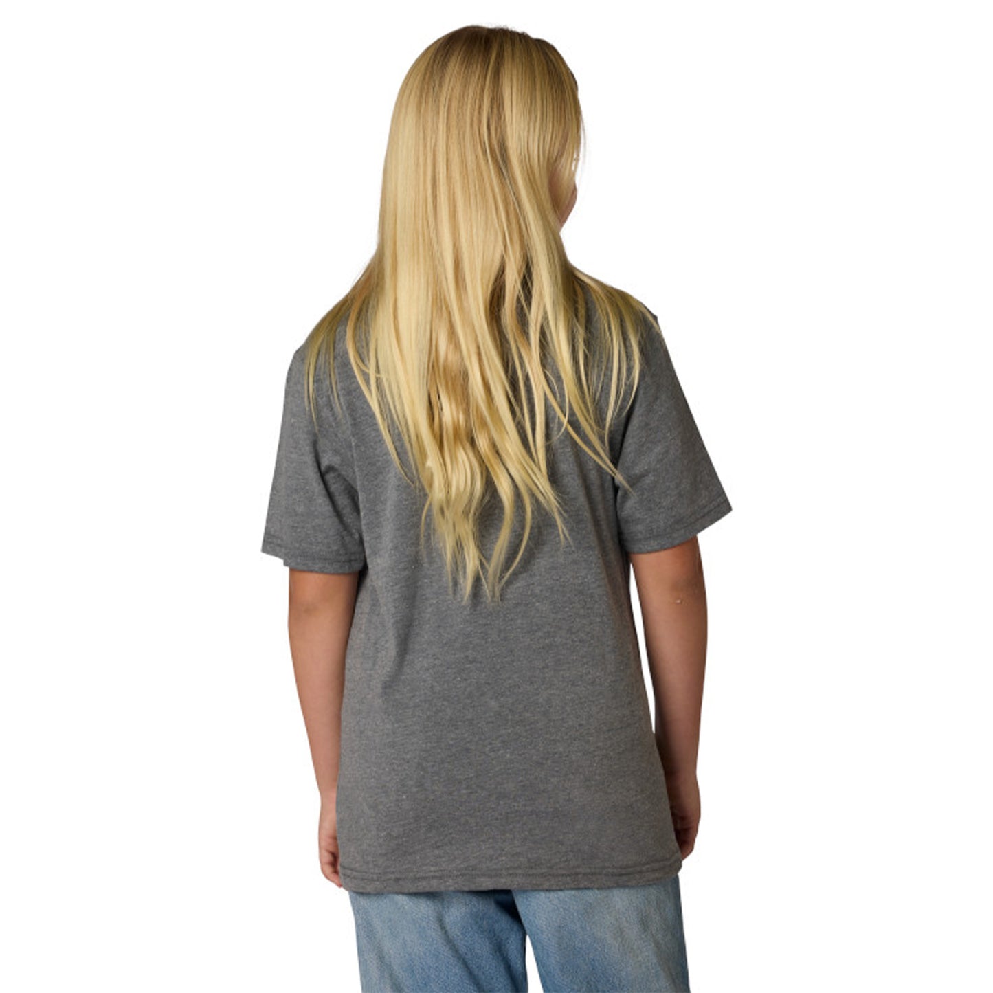 Fox Youth Image Print HD Short Sleeve Tee - L - Heather Dark Grey - Image 4