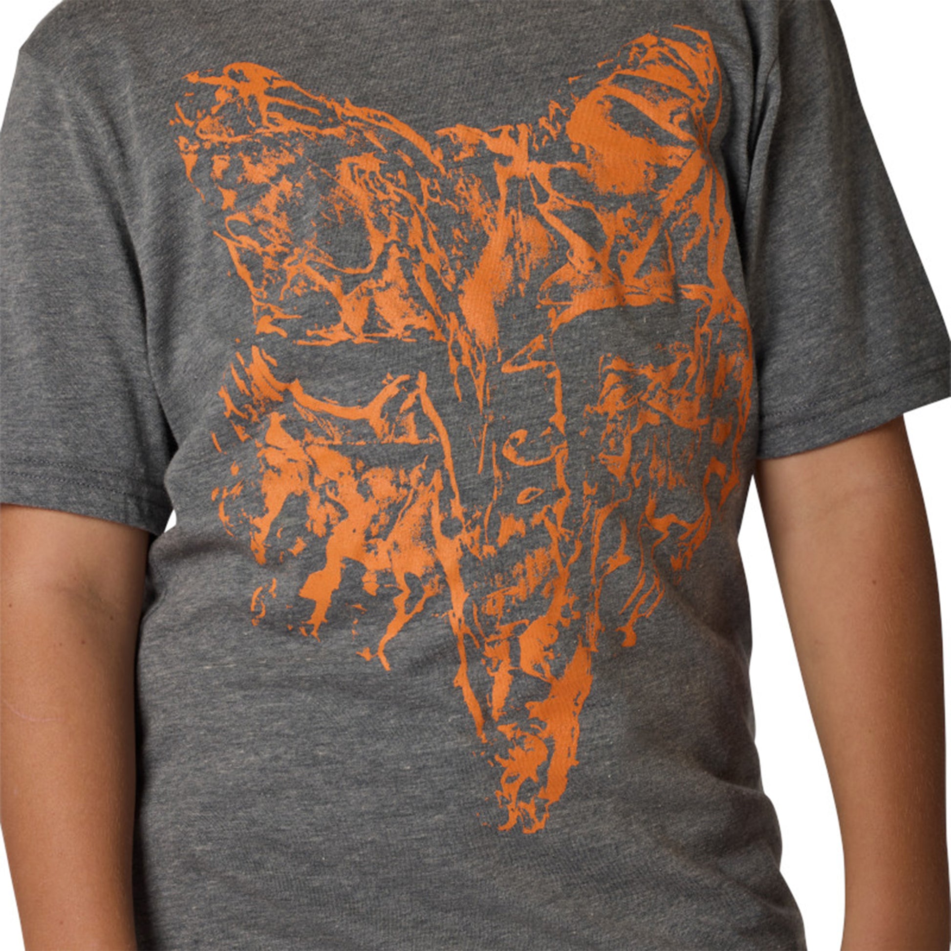 Fox Youth Image Print HD Short Sleeve Tee - XL - Heather Dark Grey - Image 5