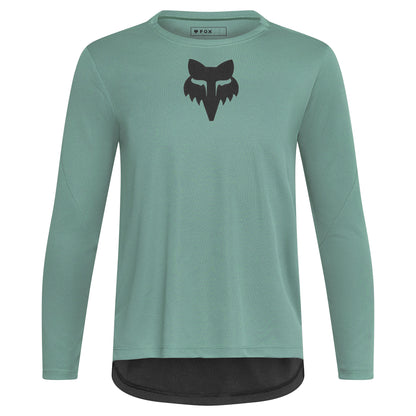 FOX Youth Ranger Long Sleeve Fox Head Jersey - L - Pine - Image 1